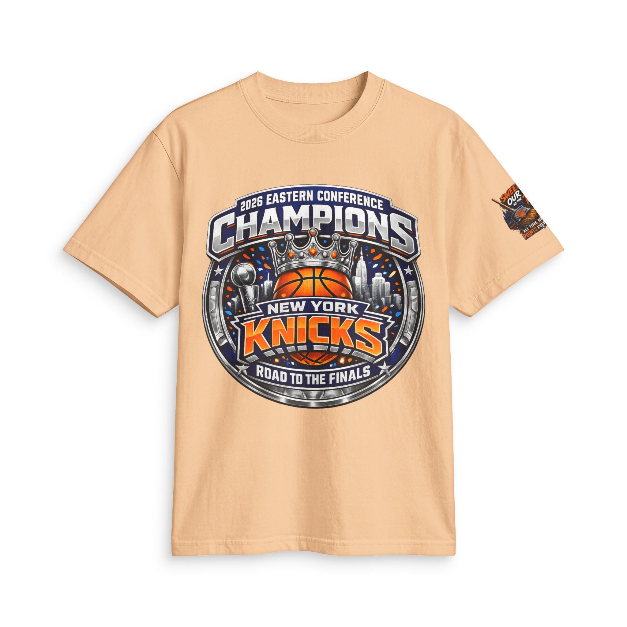 Knicks 2025 Eastern Conference Champions T-Shirt — "Sweeping Our Way to the Top"