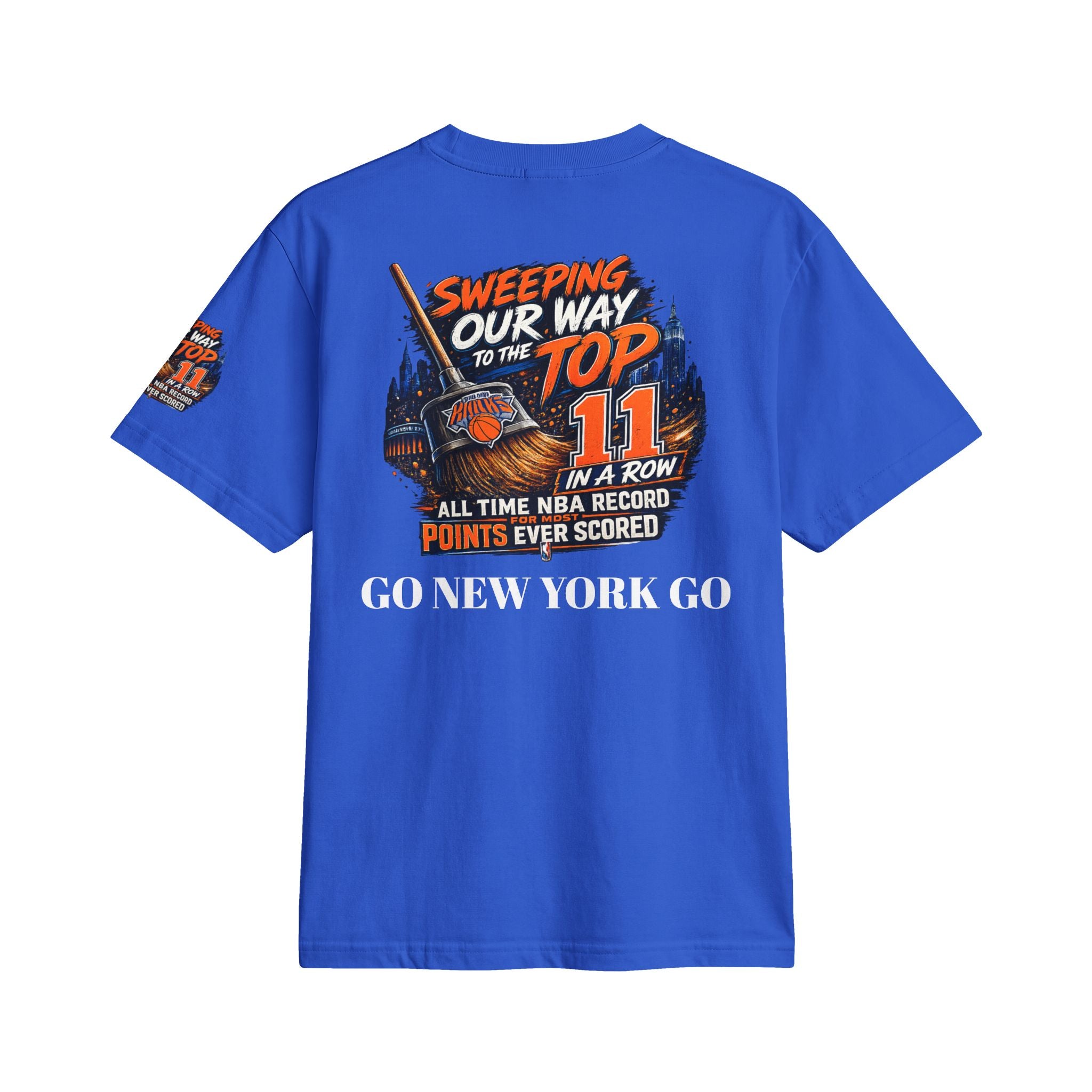 Knicks 2025 Eastern Conference Champions T-Shirt — "Sweeping Our Way to the Top"
