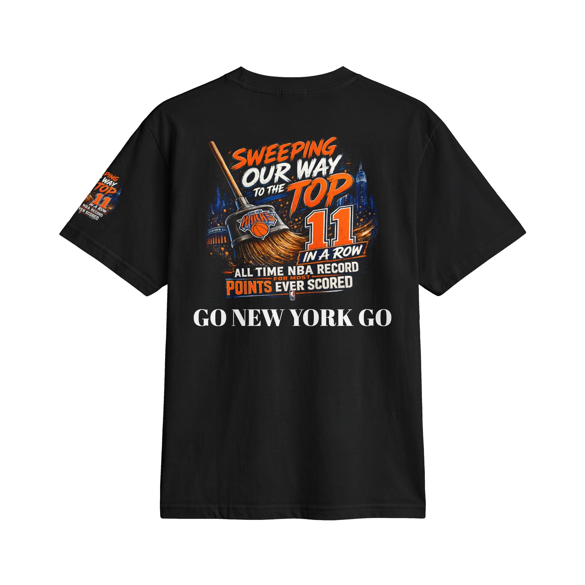 Knicks 2025 Eastern Conference Champions T-Shirt — "Sweeping Our Way to the Top"