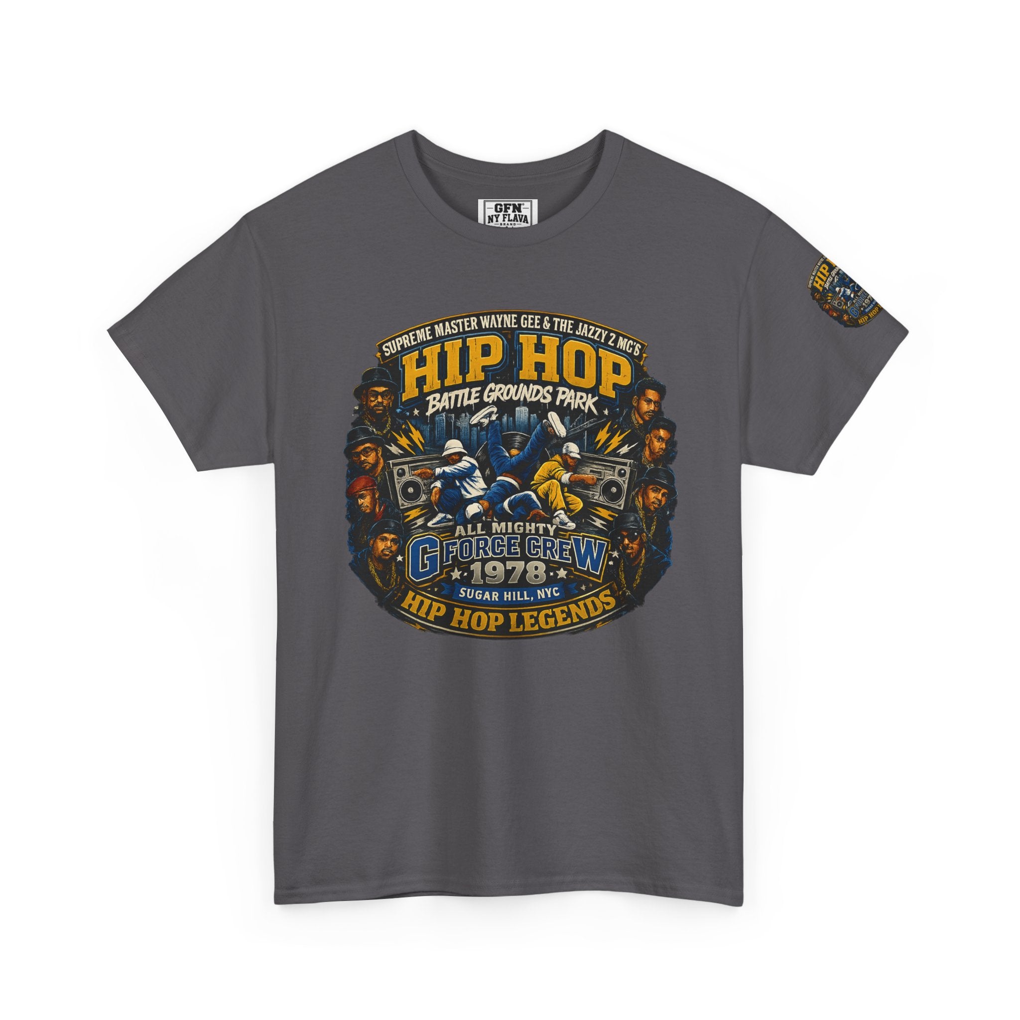 Hip Hop Legends Vintage Graphic Tee — Battle Grounds Park 1978 Retro T-Shirt