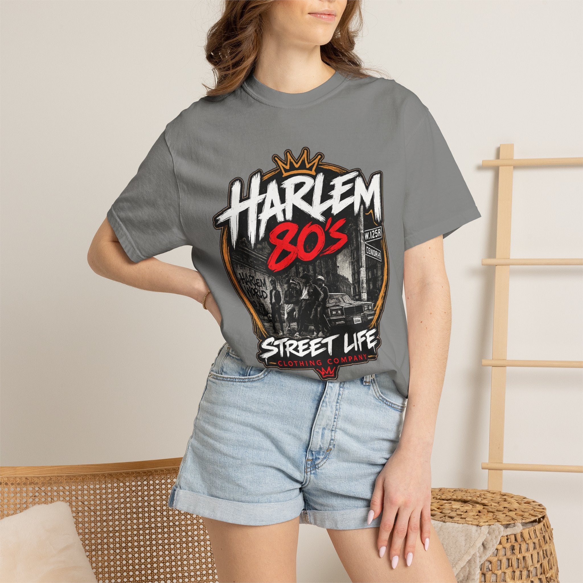 Harlem 80s Street Life T-Shirt | Retro Urban Graphic Tee