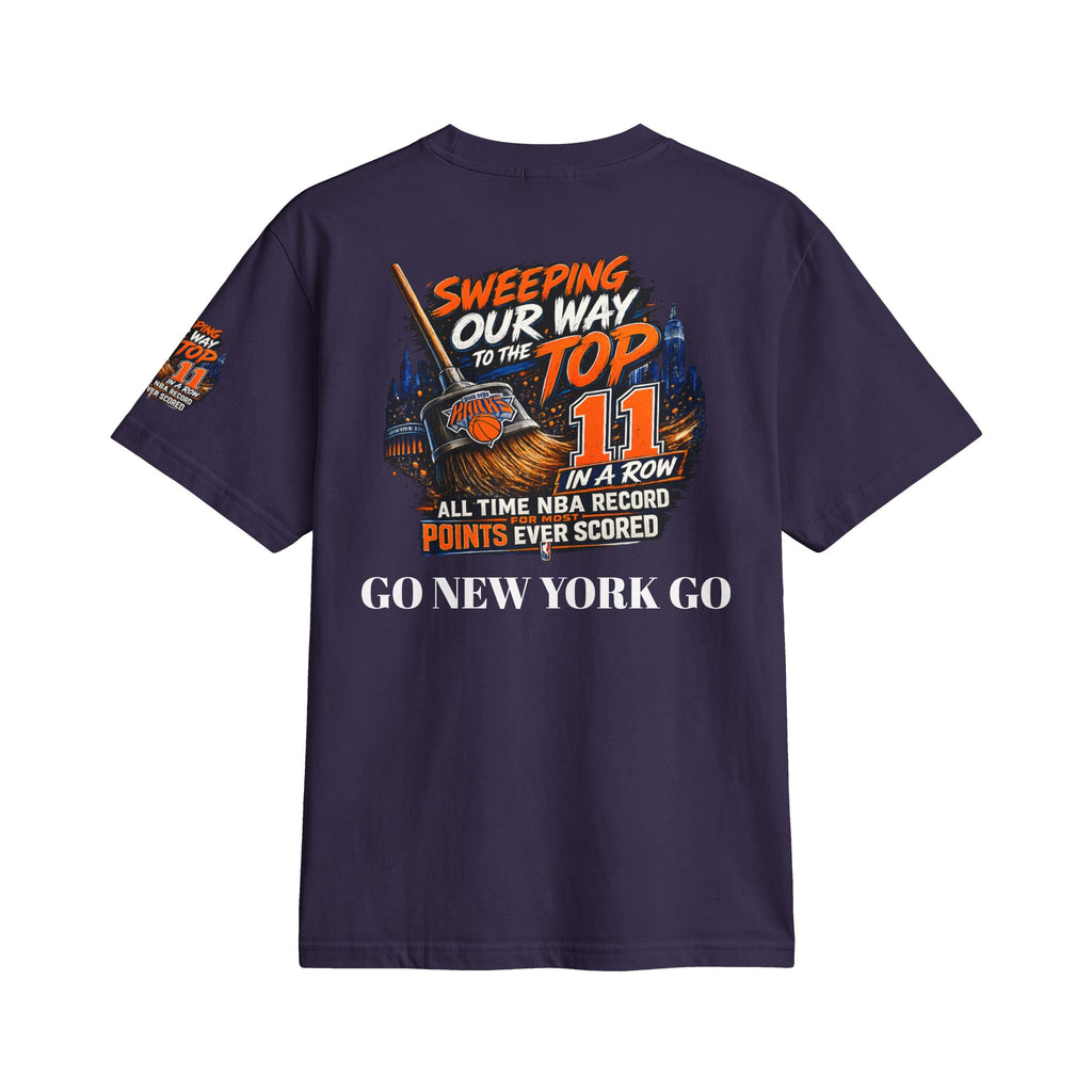 Knicks 2025 Eastern Conference Champions T-Shirt — "Sweeping Our Way to the Top"