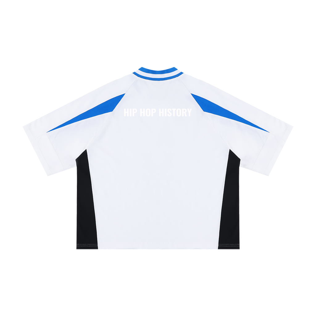 Unisex Oversized Color Block V-Neck T-Shirt