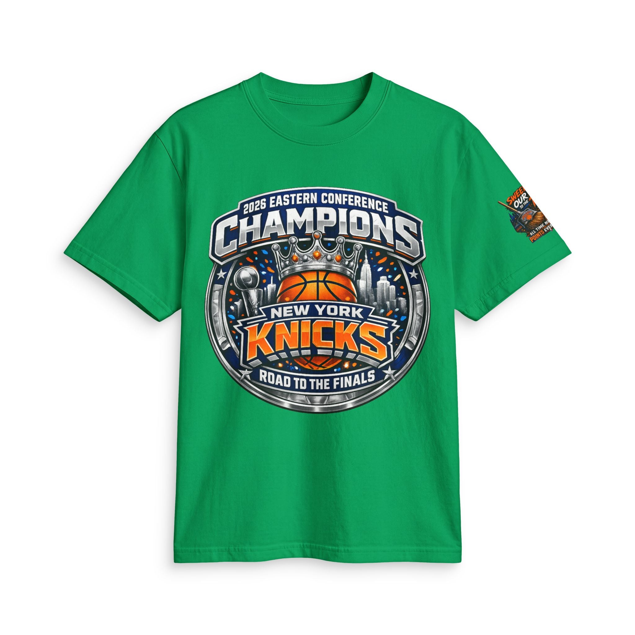 Knicks 2025 Eastern Conference Champions T-Shirt — "Sweeping Our Way to the Top"