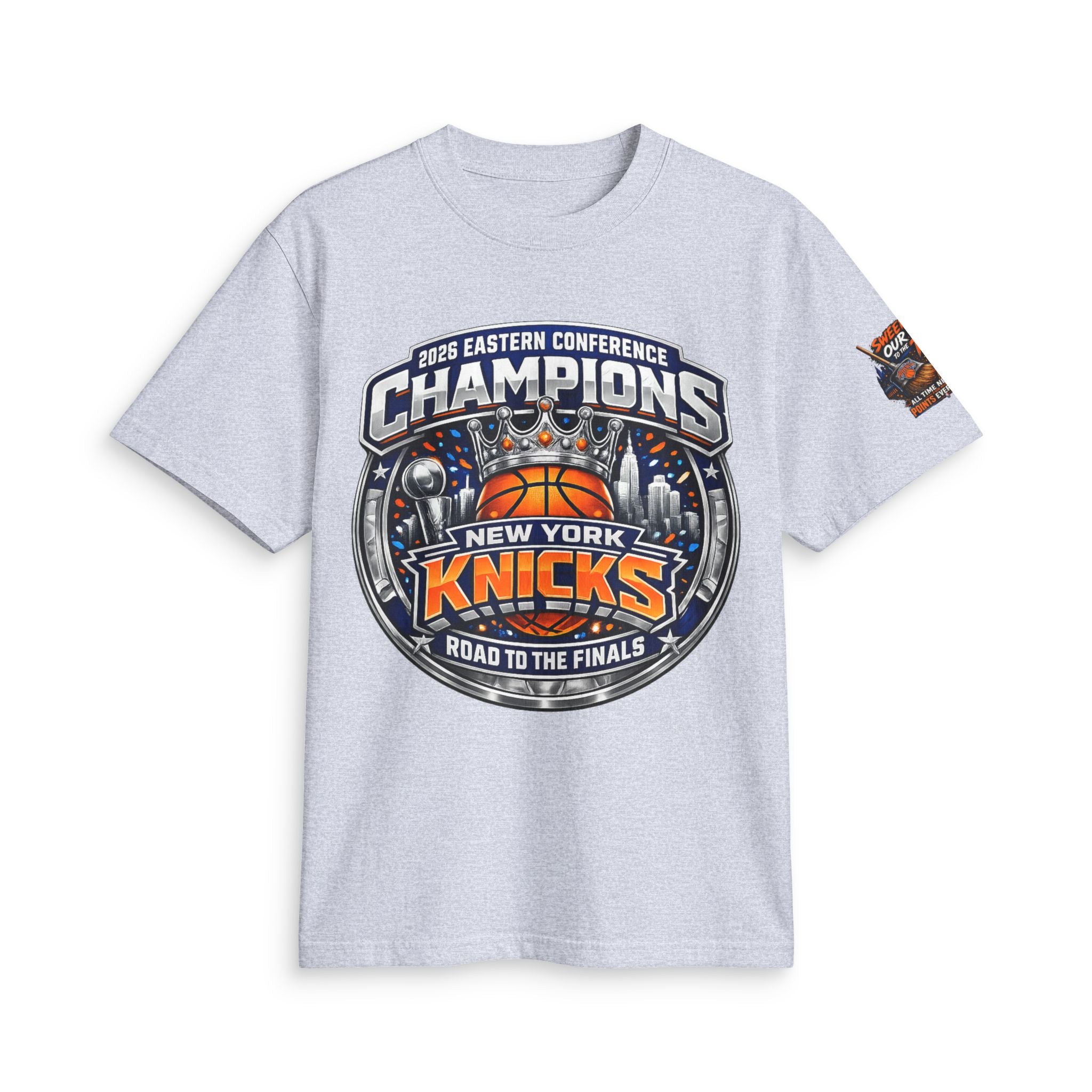 Knicks 2025 Eastern Conference Champions T-Shirt — "Sweeping Our Way to the Top"