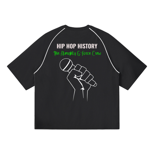Contrast Piping Panel Raglan T-Shirt HIP HOP HISTORY