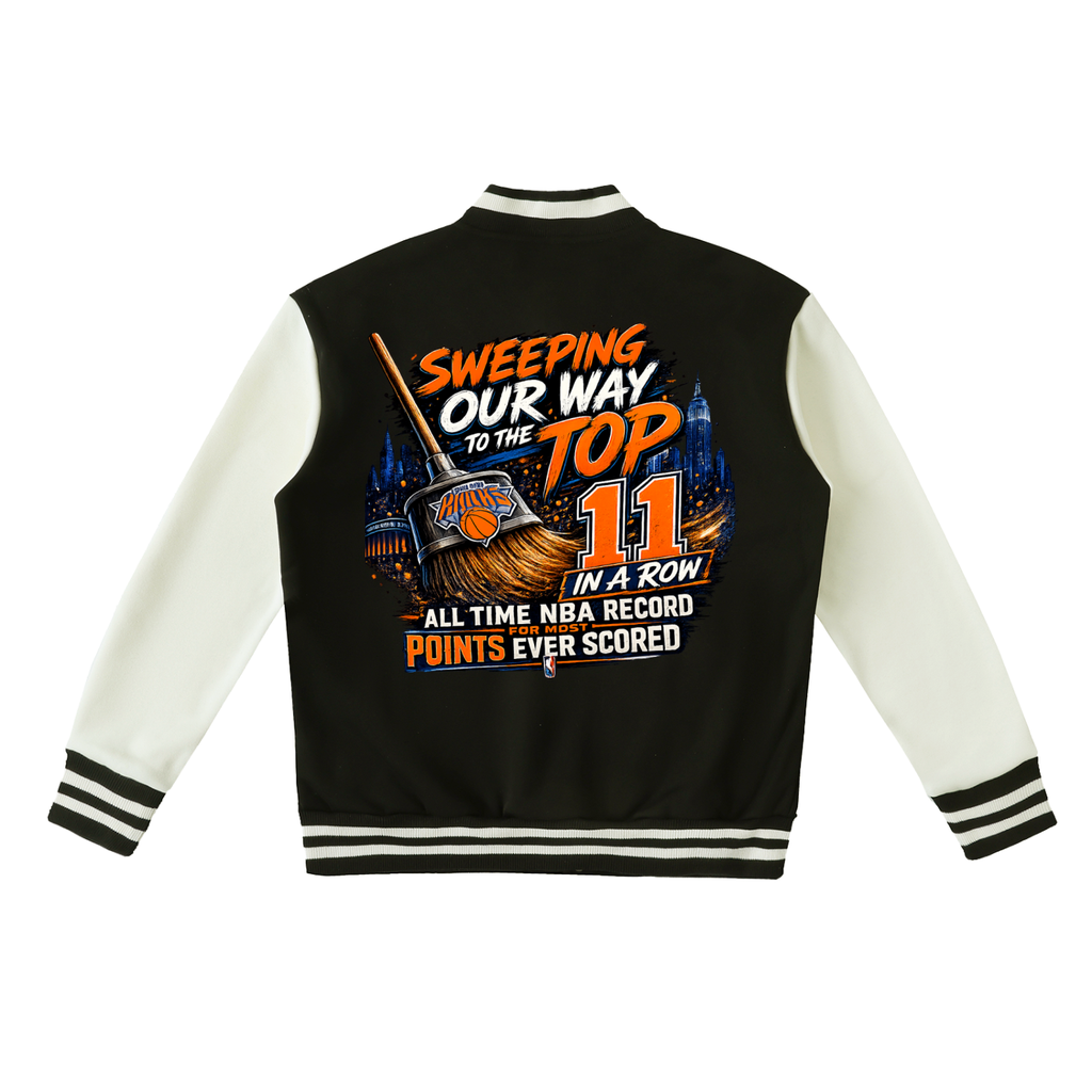 Two-Tone Fleeced Varsity Jacket ny knicks eastern conference 11 game streak
