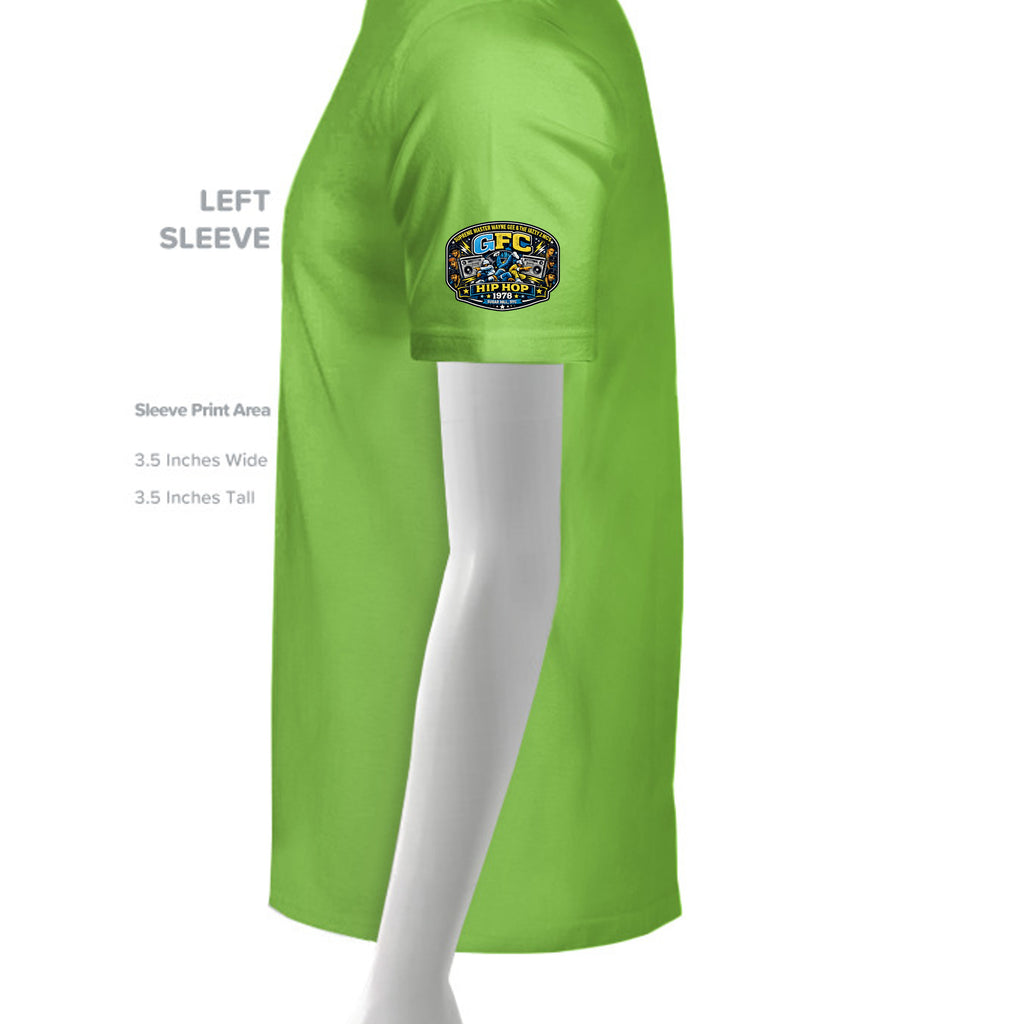 Black/Lime Shock - YST100 - SLEEVE_LEFT
