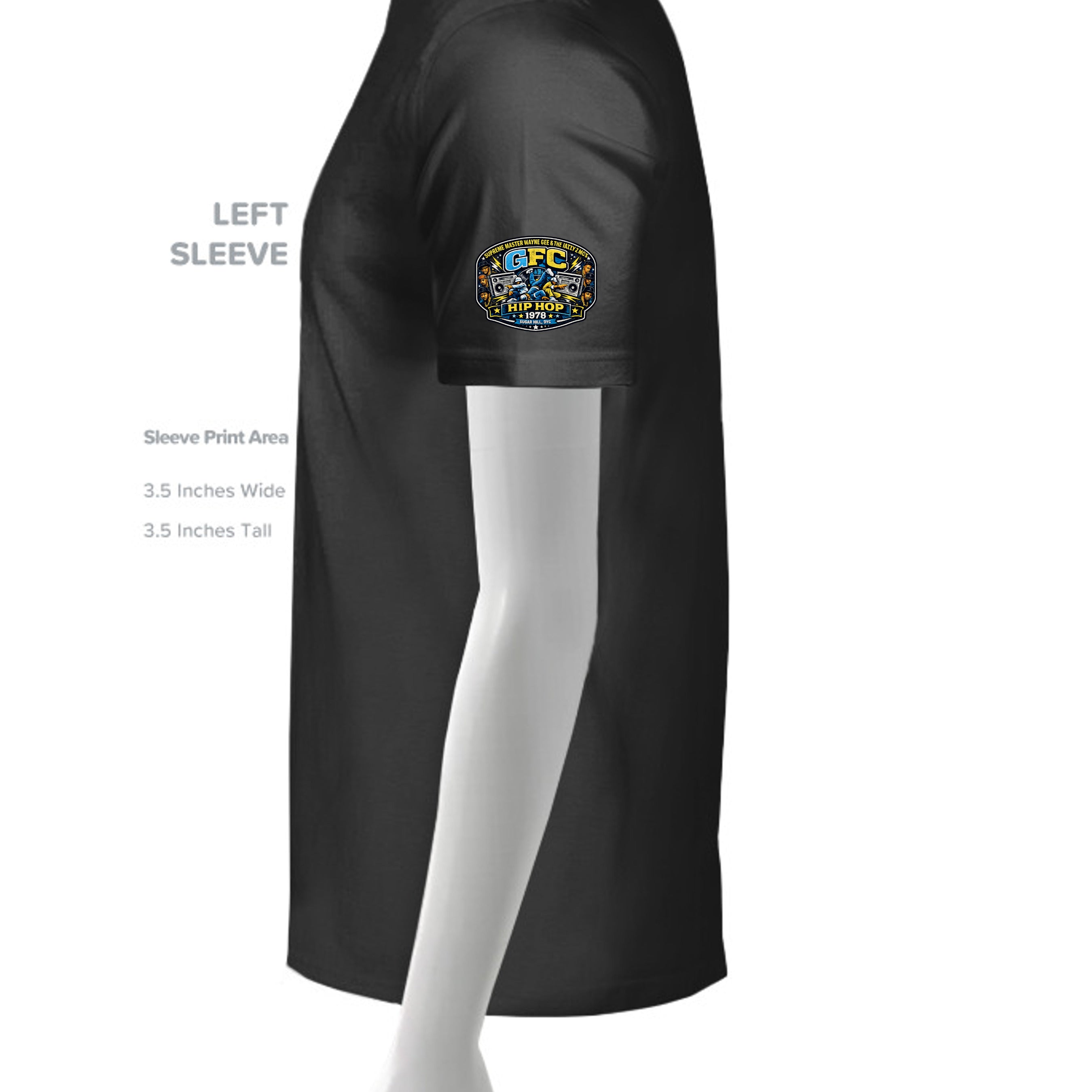 Black/ White - YST100 - SLEEVE_LEFT