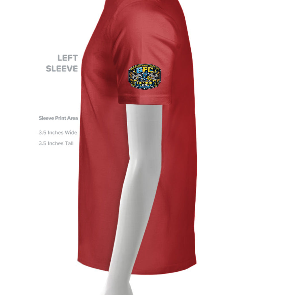 Deep Red/ White - YST100 - SLEEVE_LEFT